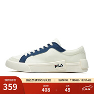 FILA FUSION斐樂(lè )男鞋POP帆布鞋潮牌男子潮流板鞋街拍運動(dòng)休閑鞋男 奶白/徽章藍-GB 40