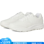 布魯克斯（BROOKS）男鞋運動(dòng)鞋秋冬透氣皮革休閑工作鞋防滑耐磨舒適日常徒步鞋輕質(zhì) 白色White/White 44 碼M10