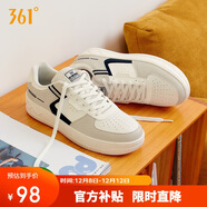 361°運動(dòng)男鞋秋冬季學(xué)生復古厚底增高小白休閑板鞋子男672426615-5