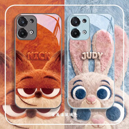 美十美分（MSMF）瘋狂動(dòng)物城適用vivo手機殼情侶毛絨朱迪尼克兔子警官狐貍秋冬超火女生全包男女款防摔保護套 【玻璃魅影灰】尼克-BL181188G VIVOX200ProMini