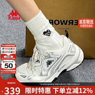 卡帕（Kappa）女鞋運動(dòng)跑步鞋子女冬季新款老爹鞋軟底增高休閑鞋女 奧運灰 38