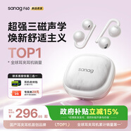 SANAG塞那F60藍牙耳機耳夾式 骨傳導概念無(wú)線(xiàn)開(kāi)放式不入耳運動(dòng)通話(huà)降噪掛耳 適用蘋(píng)果小米手機 珍珠白