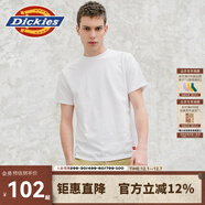 dickies 純棉短袖T恤 情侶男女同款 純色休閑百搭 DK007093 白色 XL