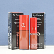 ARMANI阿瑪尼臻致絲絨啞光唇釉3ml紅管口紅國內專(zhuān)柜小樣外盒有非賣(mài)品字 #206 陶土紅棕（專(zhuān)柜會(huì )員小樣待非賣(mài)品字樣）