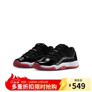 耐克Jordan耐克喬丹AJ11女碼黑紅復刻休閑鞋大童運動(dòng)鞋FV5121-006 39