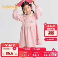 巴拉巴拉童裝女童連衣裙學(xué)院風(fēng)A字裙2025秋寶寶翻領(lǐng)裙子甜美209325111002