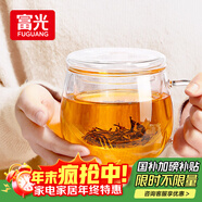 富光花茶杯 男女士茶水分離杯子 雙層辦公泡茶玻璃杯帶把高硼硅水杯