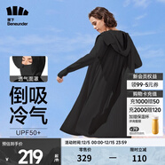 蕉下（beneunder）防曬衣女防紫外線(xiàn)夏季薄款防曬服女士披肩服短外套 云碳黑/升級長(cháng)款