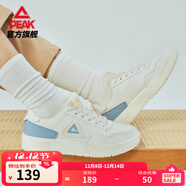 匹克板鞋男鞋冬季空軍一號小白鞋薄底德訓鞋子男輕便休閑女鞋運動(dòng)鞋男 【女款】米白/月蘭 38