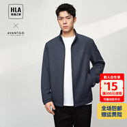 海瀾之家行政夾克男25新輕商務(wù)經(jīng)典系列印花外套男春HWJAW1W018A 藍灰31 3XL /190/104A