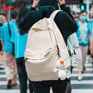 雙星（doublestar）背包男書(shū)包初中女雙肩包潮牌大容量高中大學(xué)生休閑運動(dòng)電腦包 白色【無(wú)掛件】