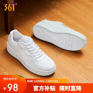361°運動(dòng)男鞋秋冬季學(xué)生復古厚底增高小白休閑板鞋子男672426615-1