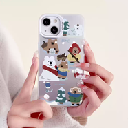 三棲虎堆雪人熊適用于蘋(píng)果15promax手機殼Iphone14/13/12/11紅米k70小米可愛(ài)100榮耀50卡通40保護套30華 關(guān)注店鋪全店第二件5折貨到 OPPOA53s