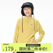 onmygame【糯糯家族】?jì)和L(cháng)袖T恤秋款軟糯親膚男童女童打底衫 芥末黃【有拇指孔】 140