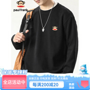 大嘴猴paul frank長袖t恤男士純棉春秋季重磅韓版 黑色 XL