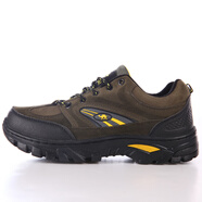 必邁（bmai）春季登山鞋男戶(hù)外鞋休閑旅游鞋防滑耐磨工作野外慢跑鞋系帶徒步 軍綠色 39 _此鞋偏小一碼