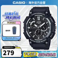 卡西歐（CASIO）手表 經(jīng)典大盤(pán)休閑時(shí)尚腕表戶(hù)外運動(dòng)防水男士手表 MCW-200H-1AVDF