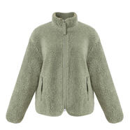 GIRDEAR/哥弟冬季新款立領(lǐng)休閑潮酷羊羔毛高領(lǐng)寬松保暖外套140043 綠色 1,5天內發(fā)貨 均碼