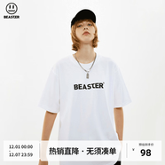 BEASTER短袖T恤男女同款國潮牌基礎款純色休閑圓領(lǐng)上衣易穿搭 白色 S