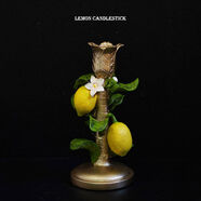 出口歐式復古精致檸檬樹(shù)造型樹(shù)脂蠟燭燭臺家居裝飾燭美氛圍感擺件 檸檬樹(shù)燭臺