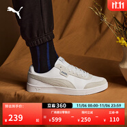 彪馬（PUMA）經(jīng)典復(fù)古透氣小白鞋男女撞色休閑板鞋運(yùn)動(dòng)鞋COURT 371931 白-水泥灰-03 44.5