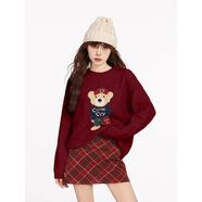 小紅書(shū)爆款圣誕新年過(guò)年紅色毛衣針織連衣裙女秋冬冬季小個(gè)子兩件 20毛衣加厚中長(cháng)款東莞大朗毛衣義烏打底衫中性風(fēng)法式 S S80-95斤