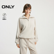 ONLYONLY2026春季新款純色剪裁插肩寬松拉鏈翻領(lǐng)衛衣女|12619S008 C11沙褐色 S