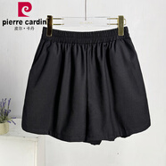 皮爾卡丹（pierre cardin）復古印花棉麻短袖襯衫女夏季時(shí)尚寬松休閑設計感小眾亞麻小衫上衣 黑色褲子(少量現貨) L [建議95-120斤]