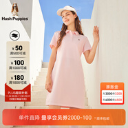暇步士（Hush Puppies）【休閑舒適】女裝2025夏季簡(jiǎn)約基礎款多色polo裙 淺櫻粉 S