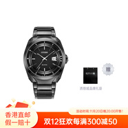 西鐵城（CITIZEN）光動(dòng)能系列光動(dòng)能簡(jiǎn)約防水光能石英機芯男表黑色表盤(pán)AW1015-53E 黑色表盤(pán) 常規表盒