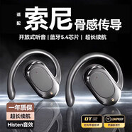 SKIG適配SONY索尼耳機藍牙耳機掛耳式骨傳導概念不入耳開(kāi)放式無(wú)線(xiàn)運動(dòng)跑步游戲降噪耳機2025新款金榜1 武士黑+Ai語(yǔ)音+可調節耳掛+新款芯片