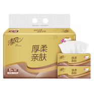 清風(fēng)抽紙 金裝厚柔4層 80抽6包 衛生紙巾 餐巾紙 兩種尺寸隨機發(fā)貨