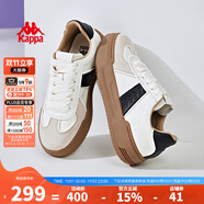 KAPPA卡帕女鞋厚底滑板鞋子女2025秋冬新款運(yùn)動(dòng)休閑鞋軟底德訓(xùn)鞋小粉鞋 米黃色/黑色 38