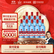 紅星二鍋頭藍(lán)瓶綿柔8清香型白酒53度500ml*12瓶整箱裝（預(yù)售專享）