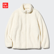 優(yōu)衣庫女裝男裝長(cháng)絨搖粒絨拉鏈茄克/長(cháng)袖外套夾克470137 459794 470137/01乳白色 2XL