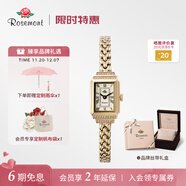Rosemont瑞士復古羅馬女士手表精致女款細帶小巧石英玫瑰手表女禮物送女友 百搭金【15MM*26MM】滿(mǎn)天星手表