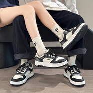 回力加絨黑白情侶鞋新款厚底保暖二棉板鞋男女百搭小白鞋 米白黑灰 37
