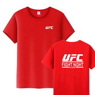 OLOEYUFC圓領(lǐng)T恤短袖 MMA綜合格斗賽事衣服自由搏擊散打教練上衣 紅色02 S 建議80-100斤