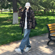 GARNUO黑色小香風(fēng)外套女羽絨服小個(gè)子春秋冬新款高級(jí)感加厚羊毛短款上衣 黑色【羽絨版】 L【131-150斤】