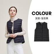 雪中飛經(jīng)典新款基礎(chǔ)舒適輕薄羽絨便捷短款保暖羽絨小馬甲輕盈便攜舒適 寶石黑|8086-女 2XL 180/100A