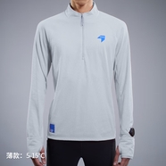 NEDAO內道聚能卷半拉鏈長(cháng)袖男士秋冬跑步馬拉松越野跑訓練服運動(dòng)衣 天際灰（薄款5-15°） 僅此色為薄款 XL