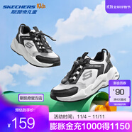 斯凱奇（Skechers）男童抽繩透氣運(yùn)動(dòng)鞋405256L 白色/黑色/WBK 27.5