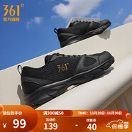 361°運動(dòng)鞋男鞋秋冬季透氣網(wǎng)面跑鞋黑色通勤輕質(zhì)戶(hù)外慢跑步鞋 曜石黑/皇冠金【透氣網(wǎng)布】 42
