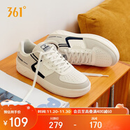 361°運動(dòng)男鞋秋冬季學(xué)生復古厚底增高小白休閑板鞋子男672426615-5