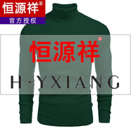 恒源祥2025男裝針織衫高領(lǐng)毛衣秋冬歐美長(cháng)袖套頭毛線(xiàn)線(xiàn)衫mensweater 綠色 S