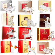 五糧濃香52度濃香型白酒 迎賓擺柜禮盒酒水 五糧液十二生肖酒 500mL 12瓶 十二生肖酒全套