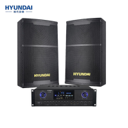 HYUNDAI現代卡包CY-710專(zhuān)業(yè)會(huì )議室音響10吋音箱重低音家庭影院藍牙功放套 現代CY-710音響一對+K-1500功放機