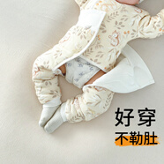 寶寶褲子打底開(kāi)襠高腰護肚小月齡魔術(shù)貼冬季加厚夾棉嬰兒保暖棉褲 【夾棉露腳】小松鼠 52 ：0-2個(gè)月 推薦體重：6-10斤