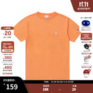 Champion冠軍棉T恤男夏季美式復古運動情侶圓領(lǐng)簡約多巴胺穿搭短袖上衣女 橘色 S