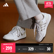 adidas ENTRAP美式校園風(fēng)運(yùn)動(dòng)少年感復(fù)古籃球風(fēng)板鞋男女阿迪達(dá)斯 白色/暗銀金屬/樹(shù)脂黃   41